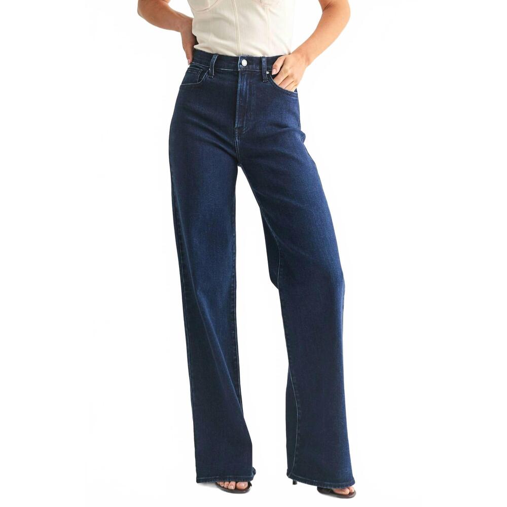 NEW JUST BLACK DENIM palazzo jean in dark denim - Picture 1 of 5